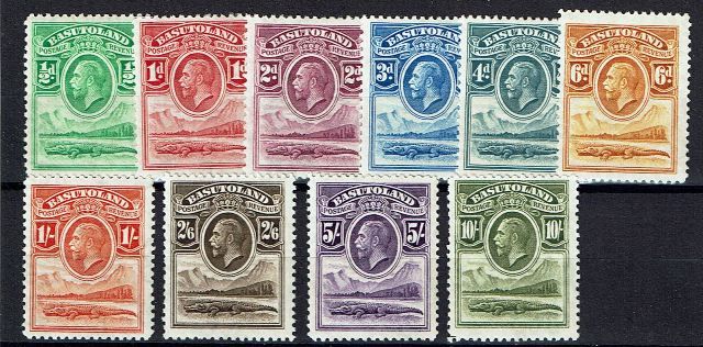 Image of Basutoland/Lesotho SG 1/10 VLMM British Commonwealth Stamp